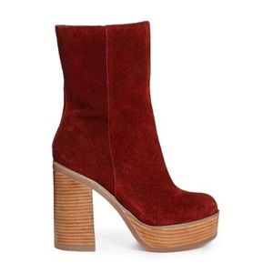 ASOS Rust Coloured Suede Platform Boots 🍂